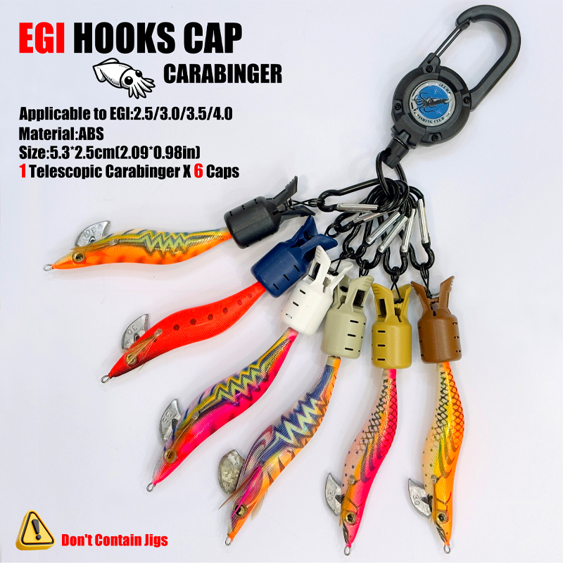 Fishing Hook Jig - Calamari Jig Hook Caps e Moschettone