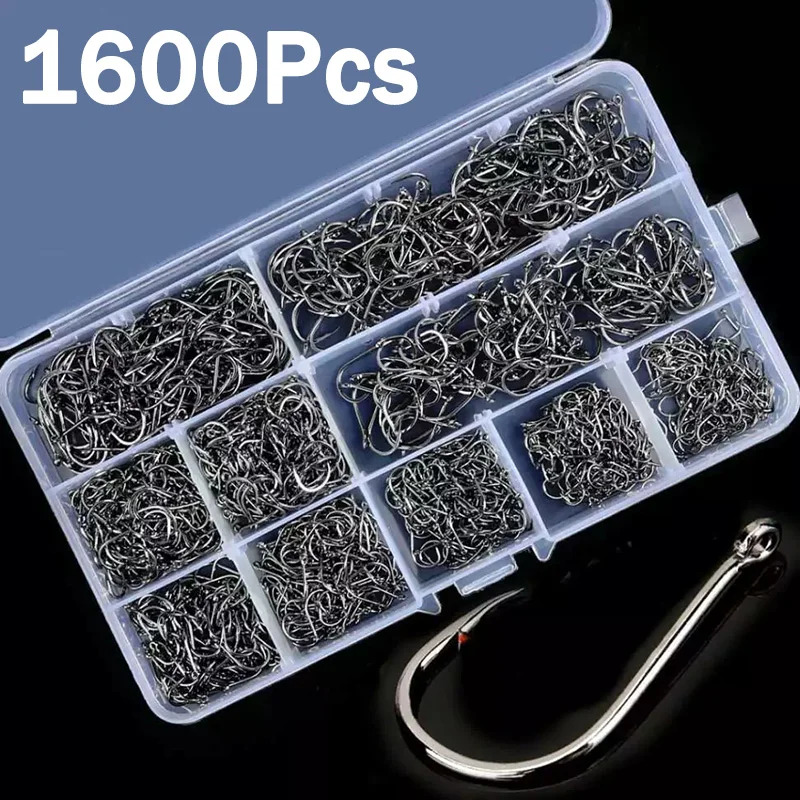 Fishing Hook Assortment - 50-1600 pezzi/scatola ami da pesca amo
