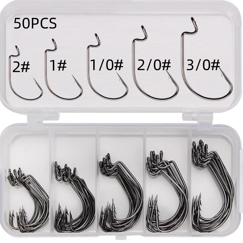 Fishing Hook Jig - 50 Pezzi/Scatola Ami da Pesca in