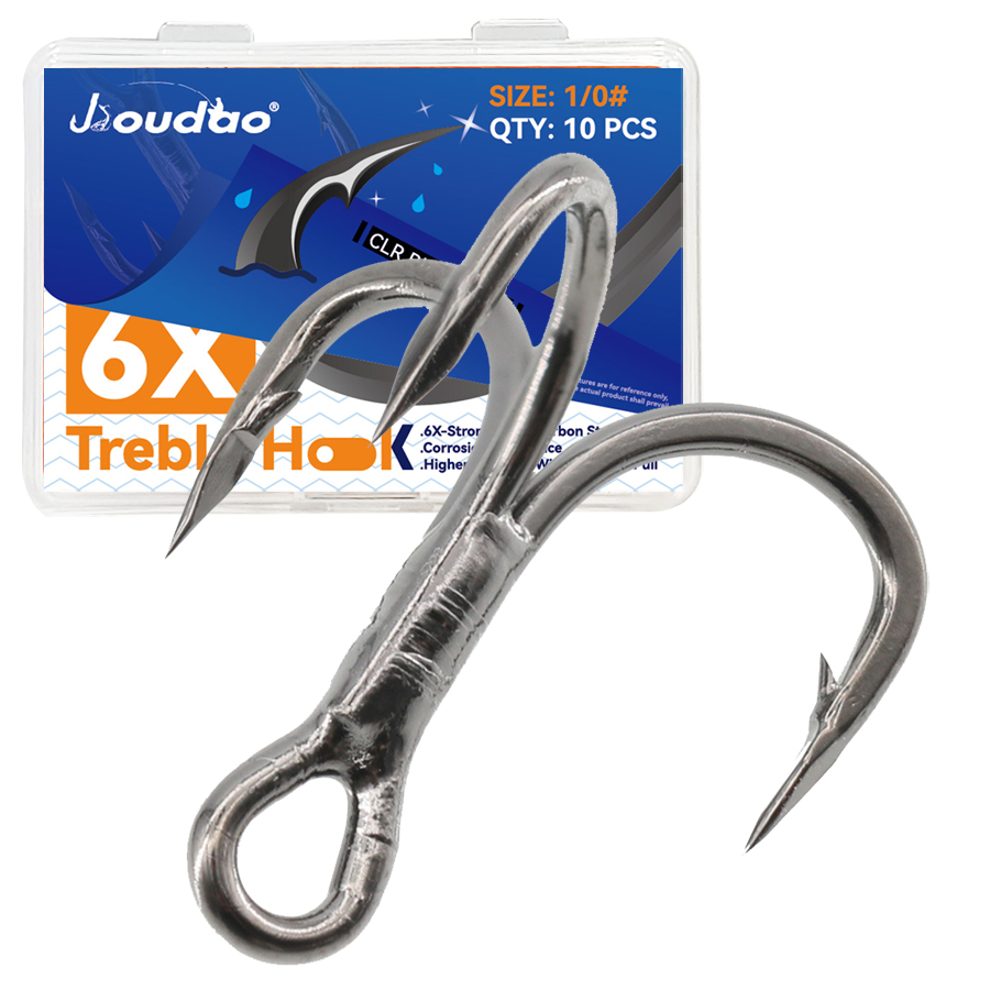 Fishing Hook Barbless - 6X Amo da pesca triplo 10