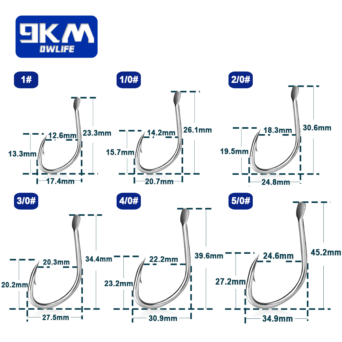 9KM Ganci per esche vive Ami d - Fishing Hook Circle recensione e prezzo